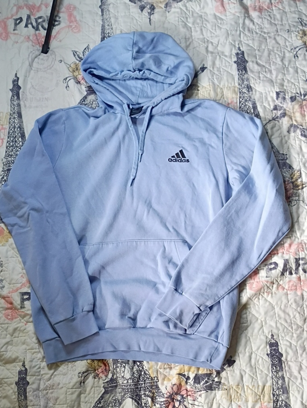 adidas Lavender Purple Pullover Hoodie with Small Signature  Logo